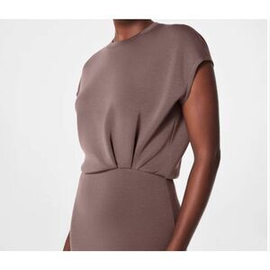 SPANX® AirEssentials Gathered Waist Dress Smoke SZ XL NWT